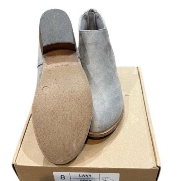 Journee Collection “Livvy” Side Split Ankle Booties with Rear Zip in Grey – Size - Picture 7 of 10